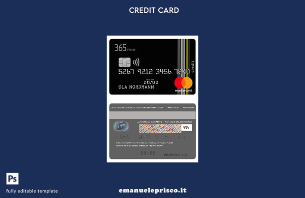 modello mastercard benzina della Banca di Norvegia in stile verificato